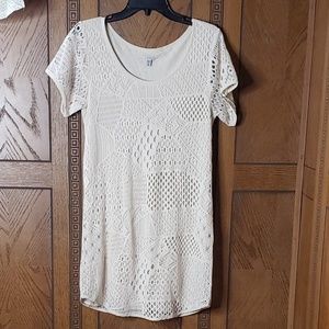 Urban Outfitters Ecote Crochet Tan Dress